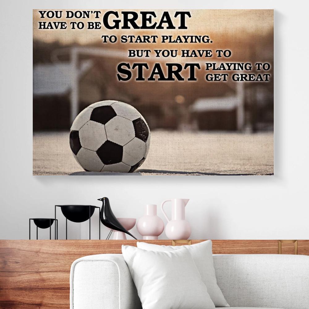 soccer horizontal canvas prints wall art decor 7640
