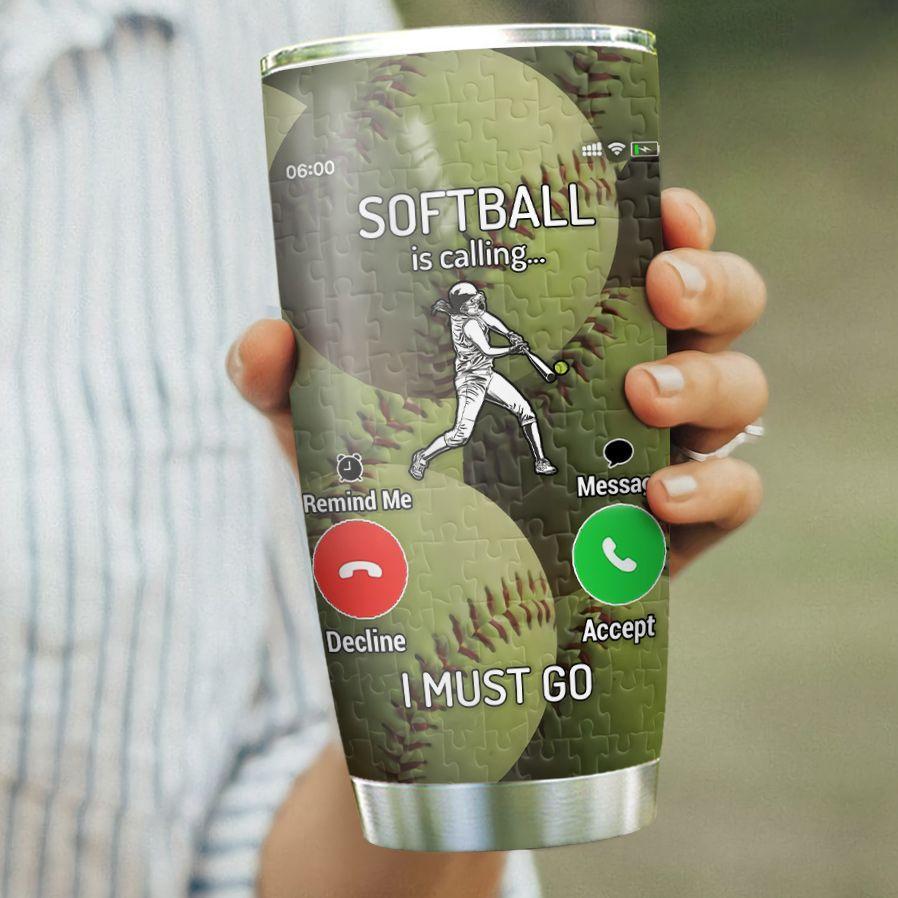 Softball Calling Personalized Stainless Steel Tumbler softball calling personalized stainless steel tumbler 4057