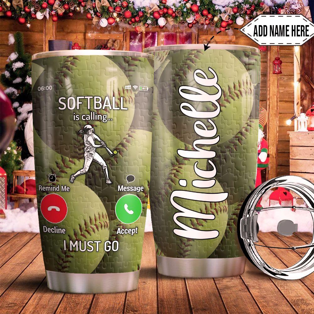 Softball Calling Personalized Stainless Steel Tumbler softball calling personalized stainless steel tumbler 5519