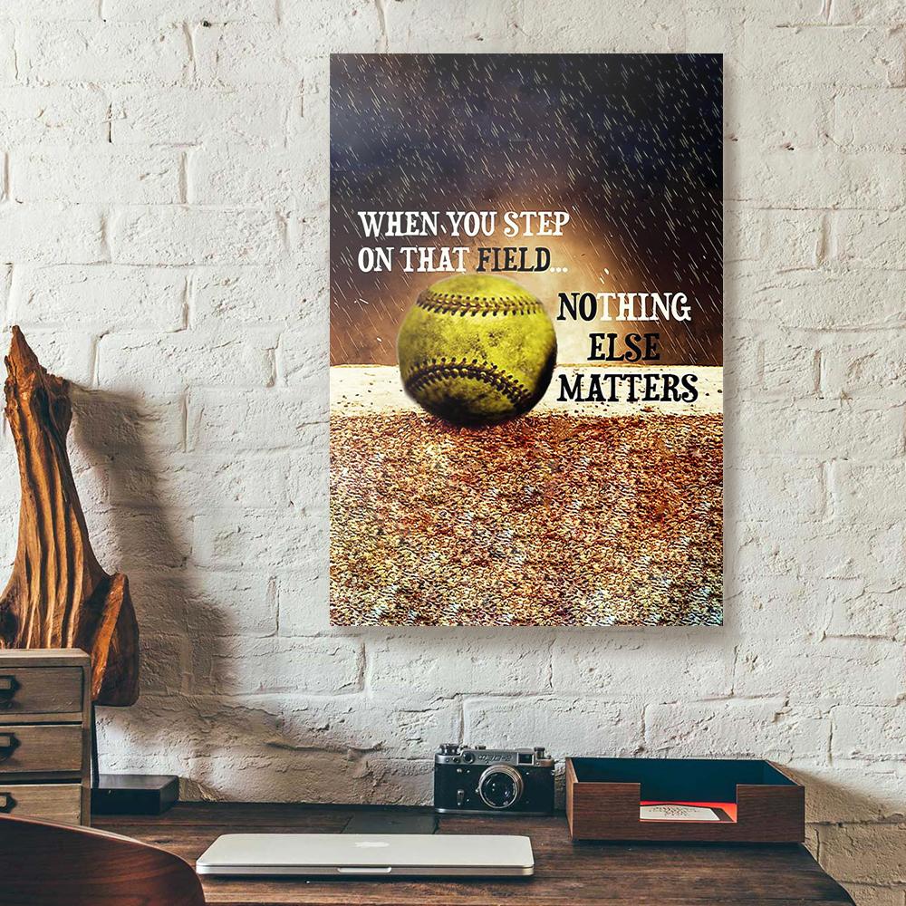 softball canvas prints wall art decor 1271