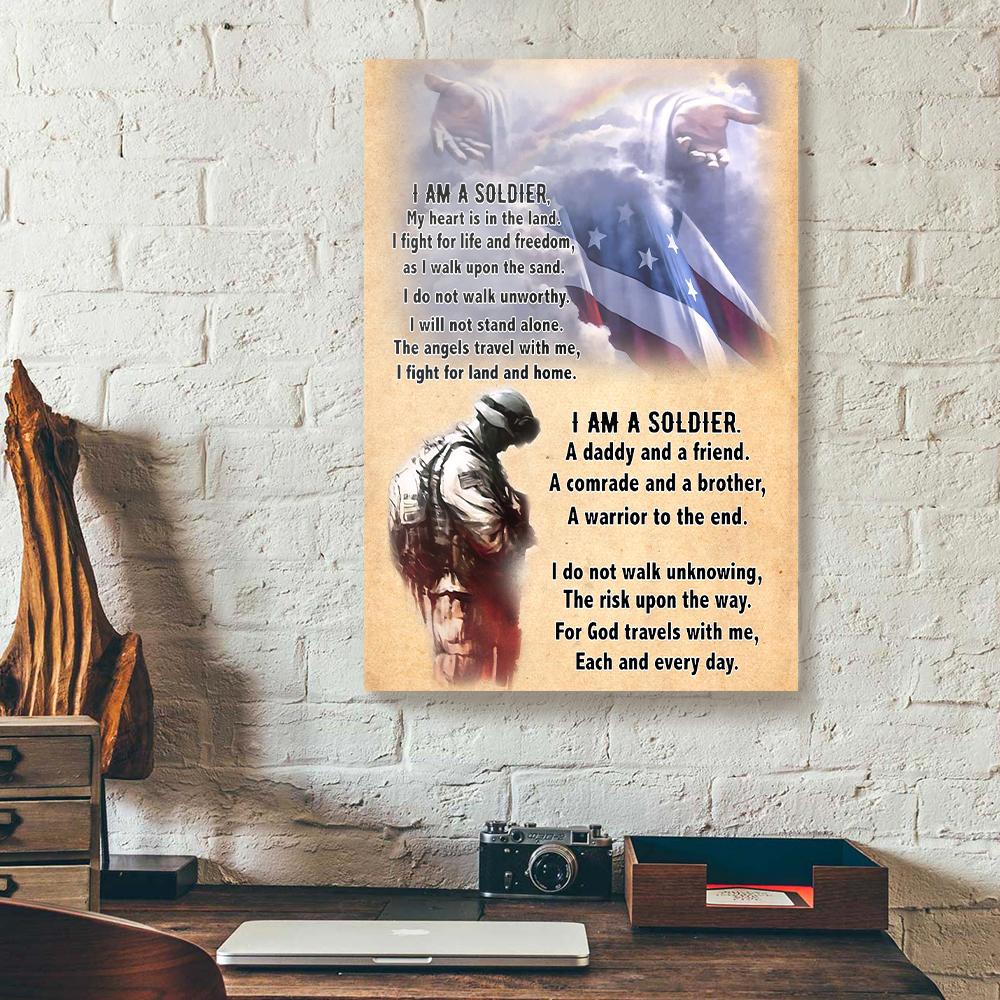 Soldier Proud Jesus Canvas Prints - Wall Art Decor soldier proud jesus canvas prints wall art decor 4418