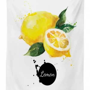 sour citrus lemon design 3d printed tablecloth table decor 6606