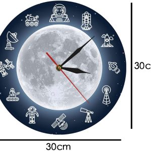 space travel moon wall art modern wall clock 1849