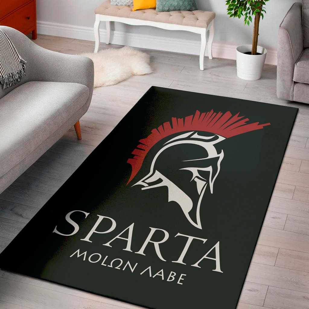 Spartan Molon Labe Print Area Rug Floor Decor spartan molon labe print area rug floor decor 6956