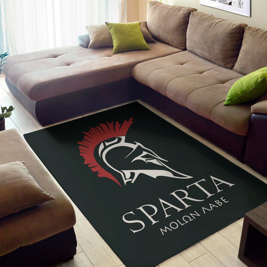 Spartan Molon Labe Print Area Rug Floor Decor spartan molon labe print area rug floor decor 8427