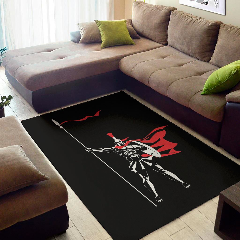 spartan warrior print area rug floor decor 6674
