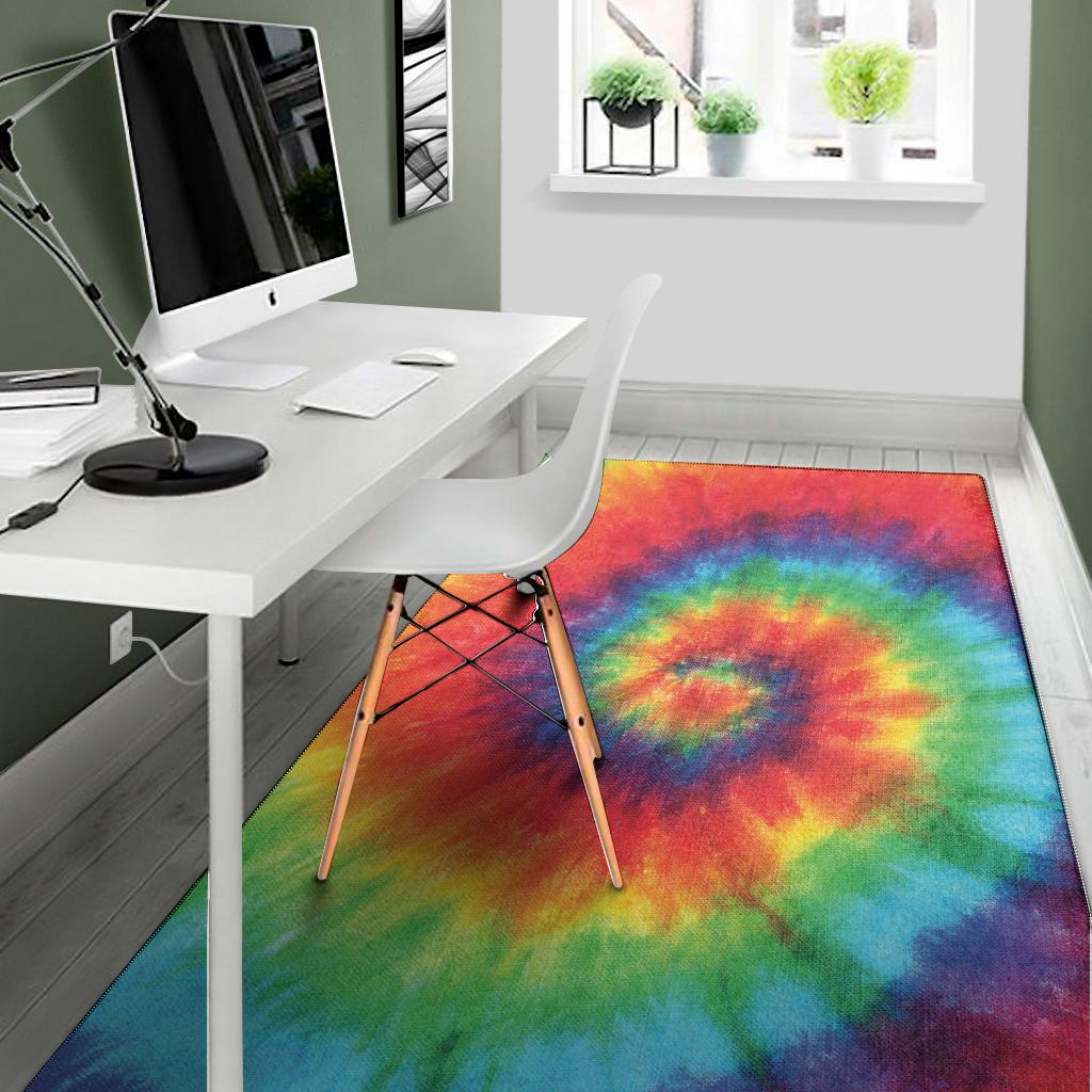 spiral tie dye print area rug floor decor 7817