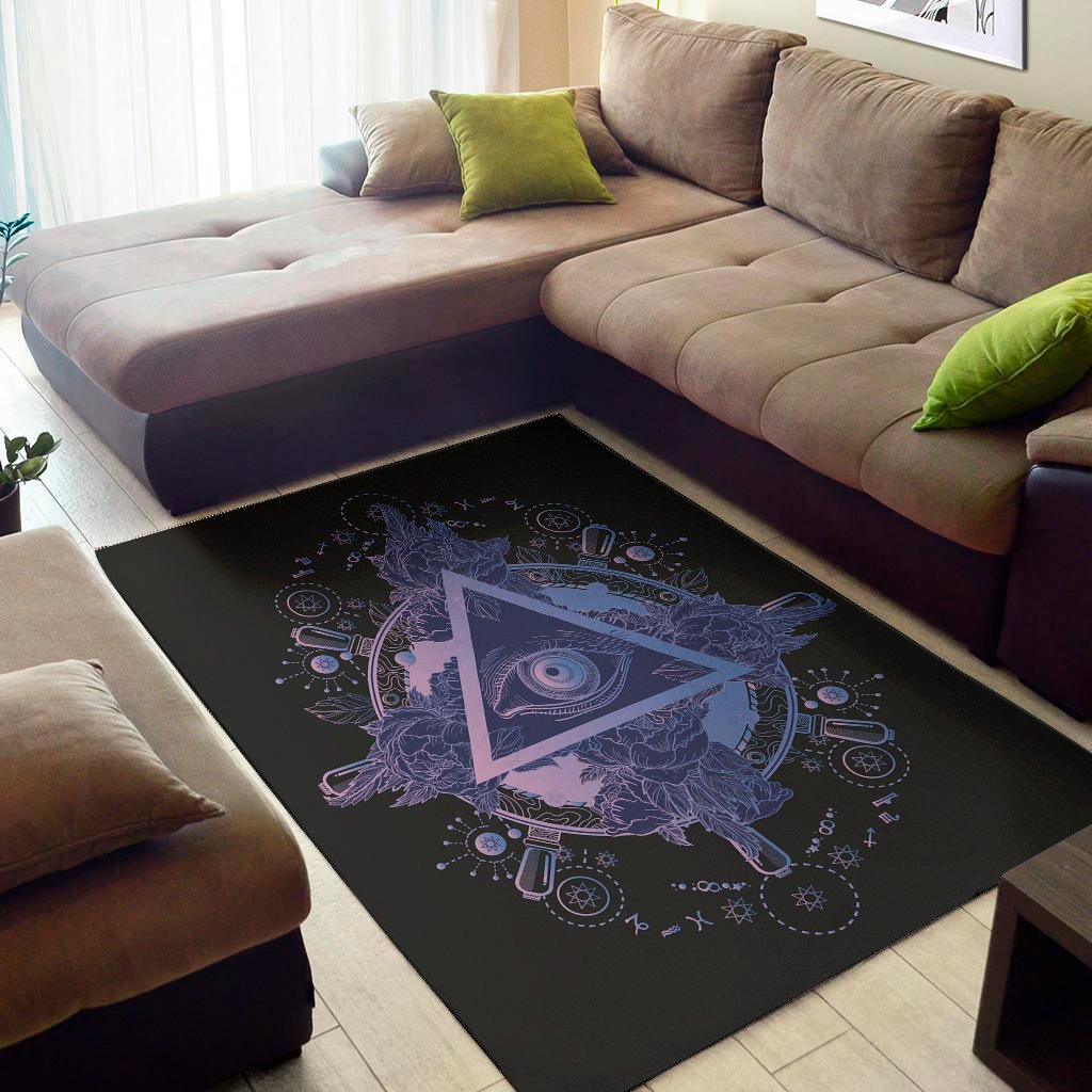 spiritual eye of providence print area rug floor decor 3279