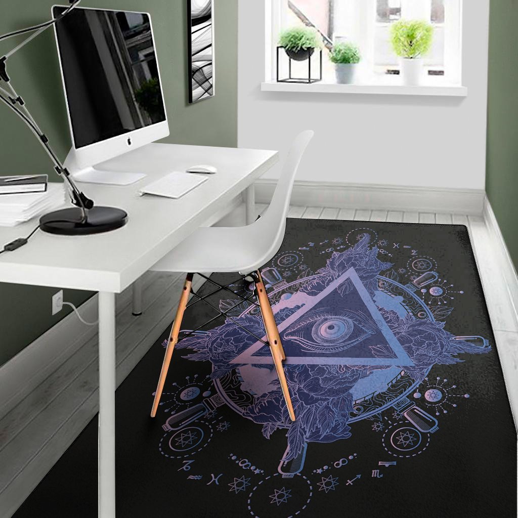 spiritual eye of providence print area rug floor decor 7320