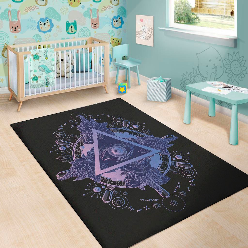spiritual eye of providence print area rug floor decor 8796