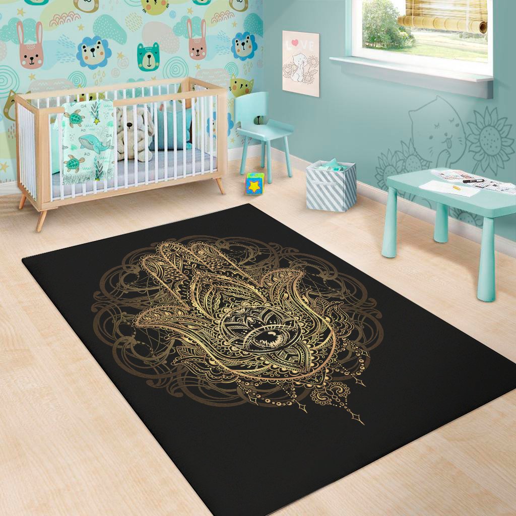 Spiritual Hamsa Hand Of Fatima Print Area Rug Floor Decor spiritual hamsa hand of fatima print area rug floor decor 4697