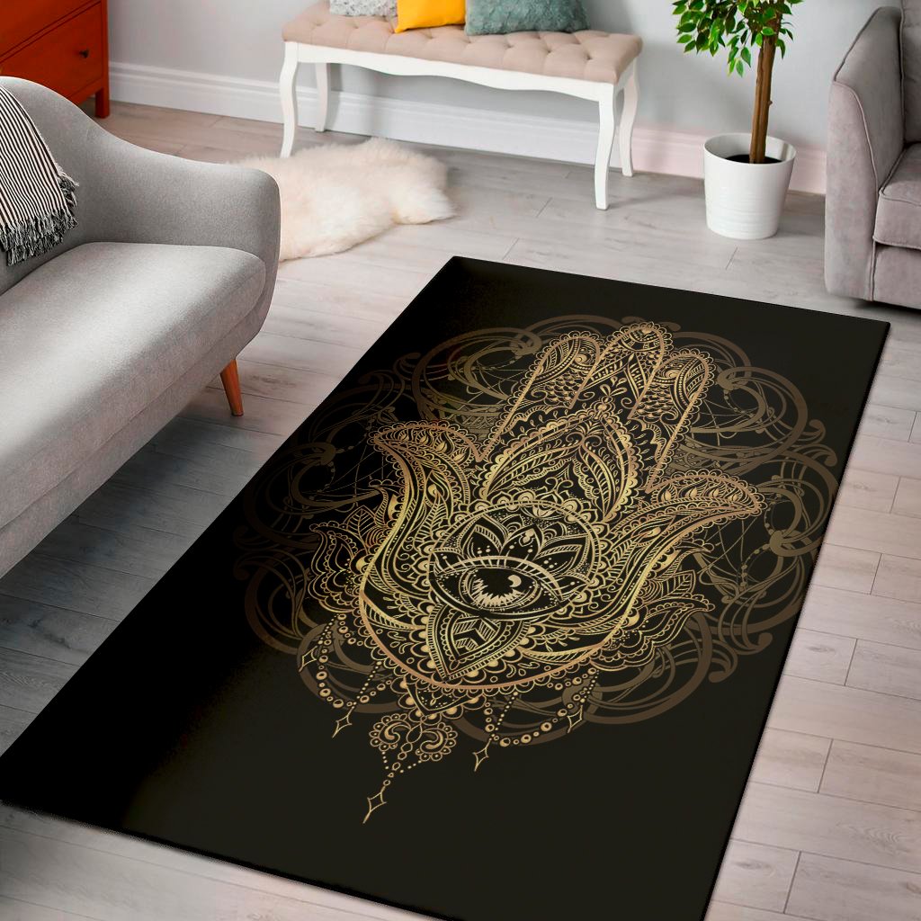 Spiritual Hamsa Hand Of Fatima Print Area Rug Floor Decor spiritual hamsa hand of fatima print area rug floor decor 5829