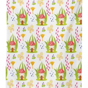 spring forest toadstool 3d printed tablecloth table decor 6548