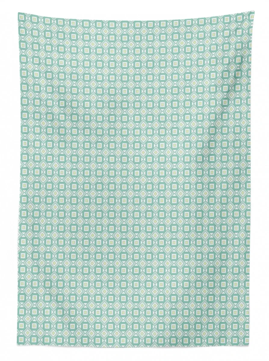 square pastel mosaic 3d printed tablecloth table decor 8225