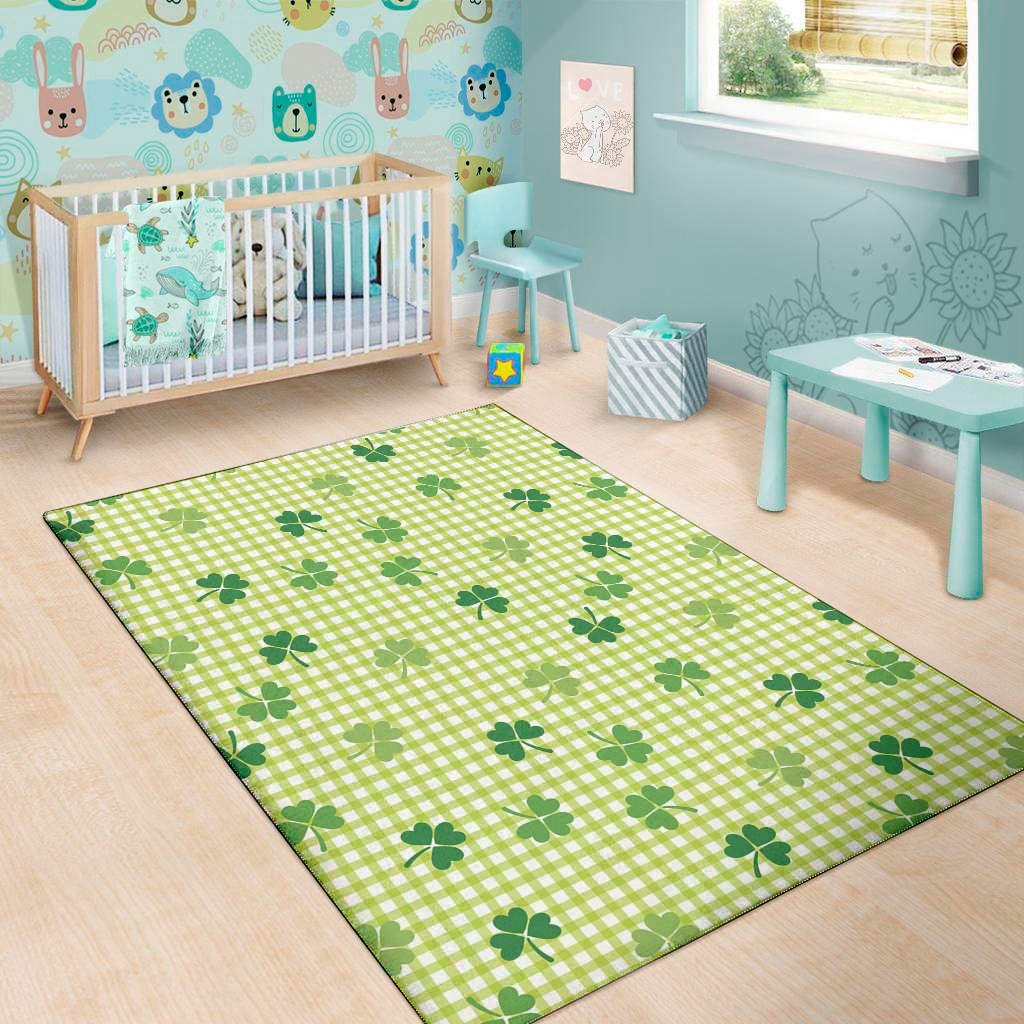 st patricks day buffalo plaid print area rug floor decor 3863