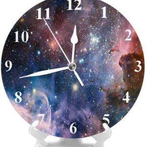 starry sky galaxy theme space universe decorative wall clock 4744