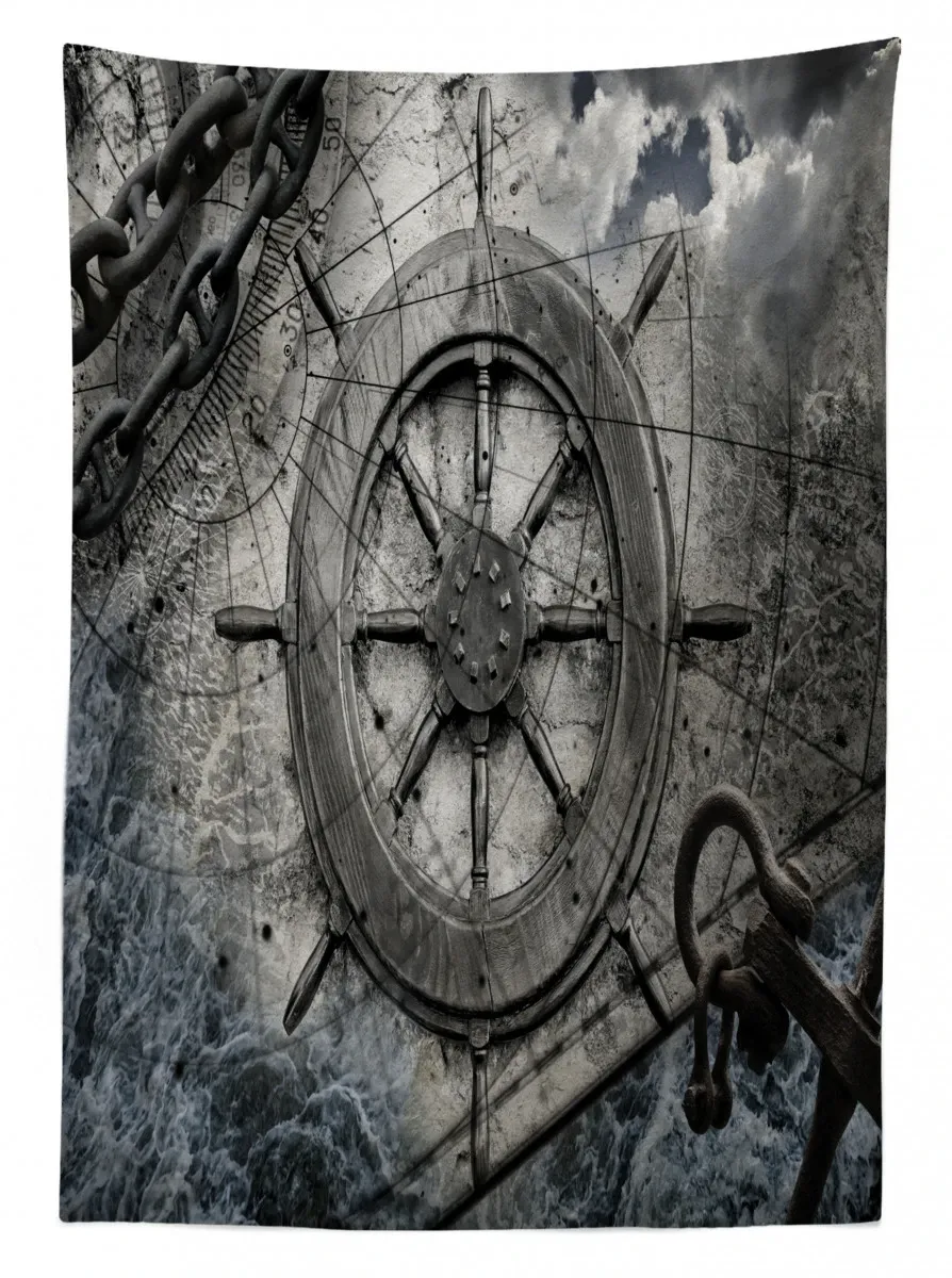 Steering Wheel Grunge 3D Printed Tablecloth Table Decor steering wheel grunge 3d printed tablecloth table decor 6759