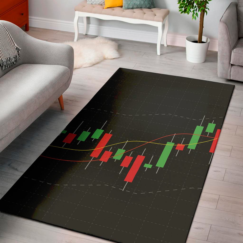 stock market candlestick print area rug floor decor 1878