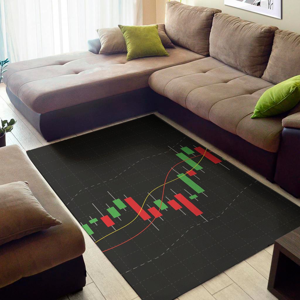 stock market candlestick print area rug floor decor 3172