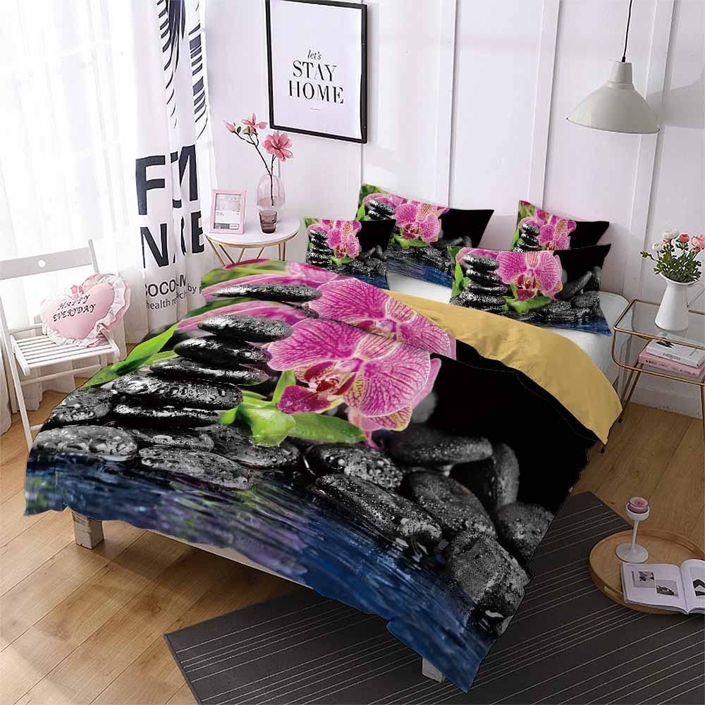 Stone Orchids Printed Bedding Set Bedroom Decor stone orchids printed bedding set bedroom decor 7308
