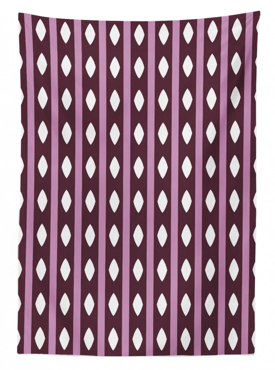 stripes and diamond shape 3d printed tablecloth table decor 3170