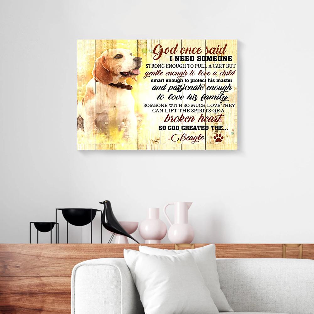 strong beagle canvas prints wall art decor 4172