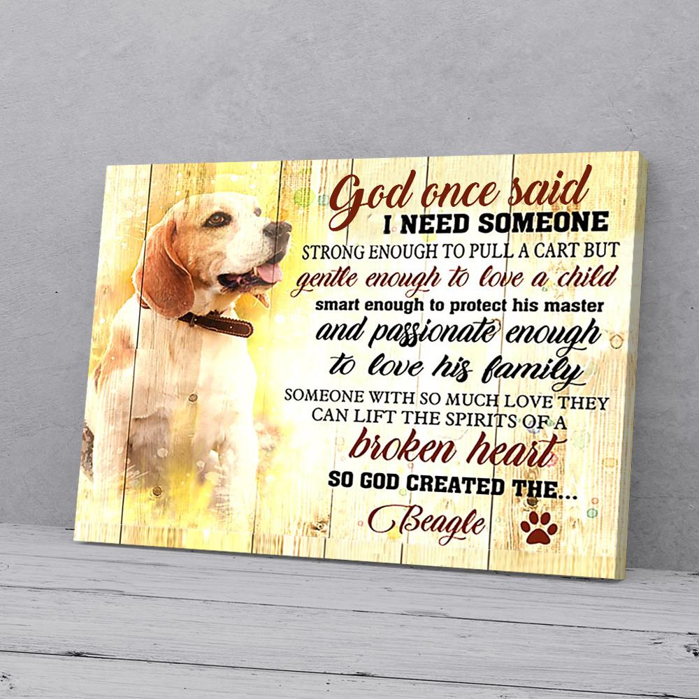 strong beagle canvas prints wall art decor 8260