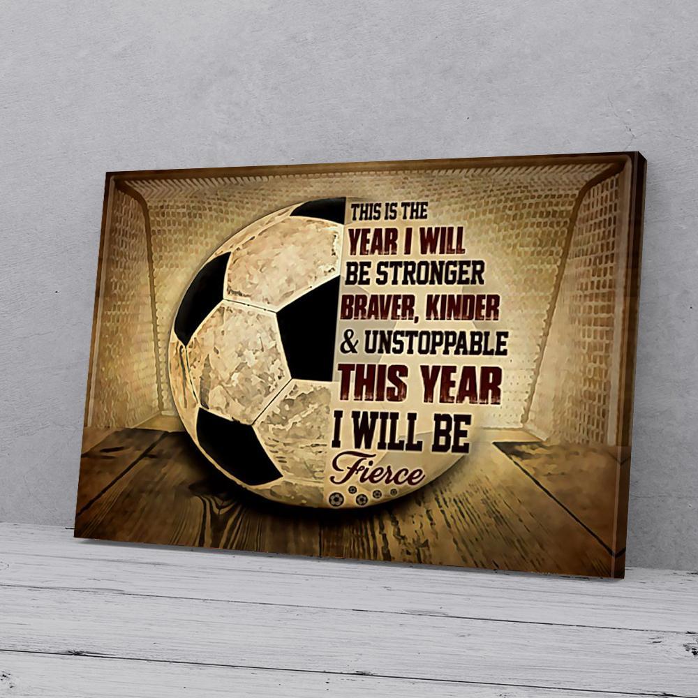 stronger soccer canvas prints wall art decor 6162