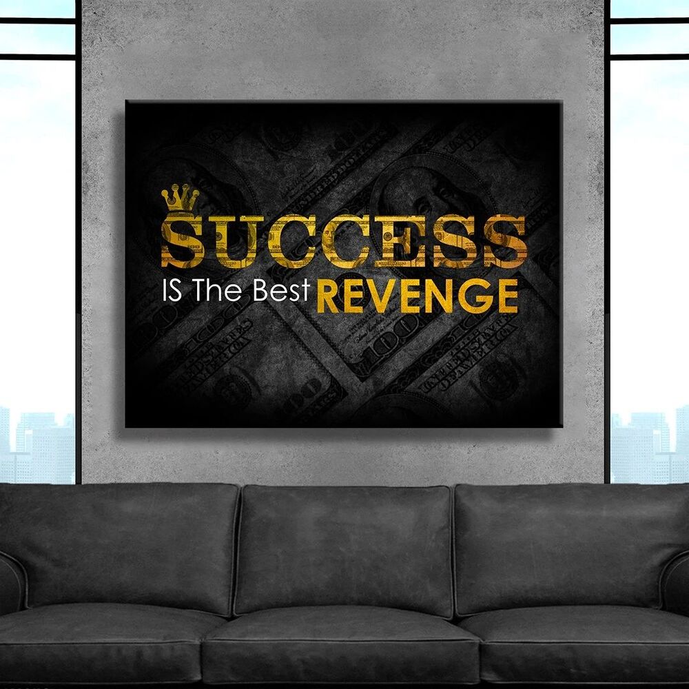 Success Is The Best Revenge Motivational Positive Canvas Print - Wall Art Decor success is the best revenge motivational positive canvas print wall art decor 2599