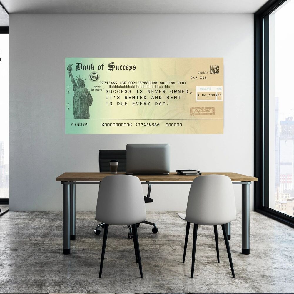Success Rent Motivational Positive Canvas Print - Wall Art Decor success rent motivational positive canvas print wall art decor 2370