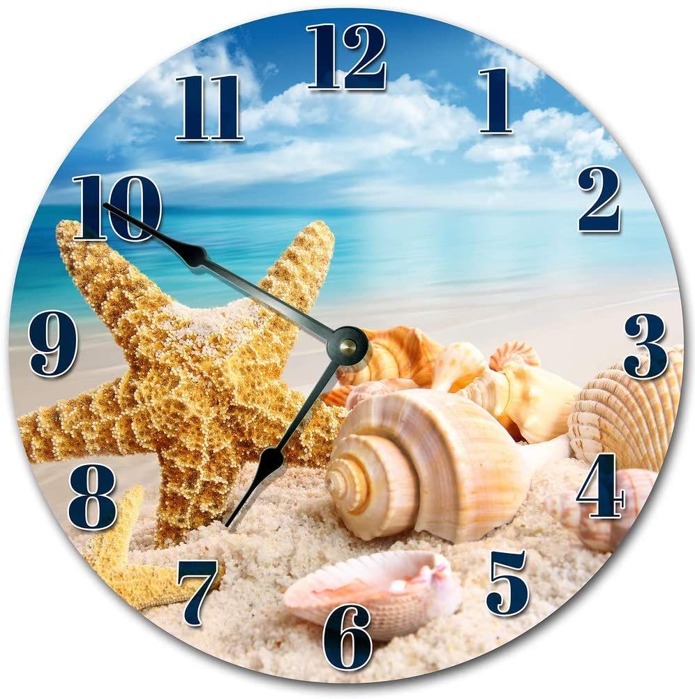 Sugar Vine Art Sea Shells On The Beach Decorative Wall Clock sugar vine art sea shells on the beach decorative wall clock 2494
