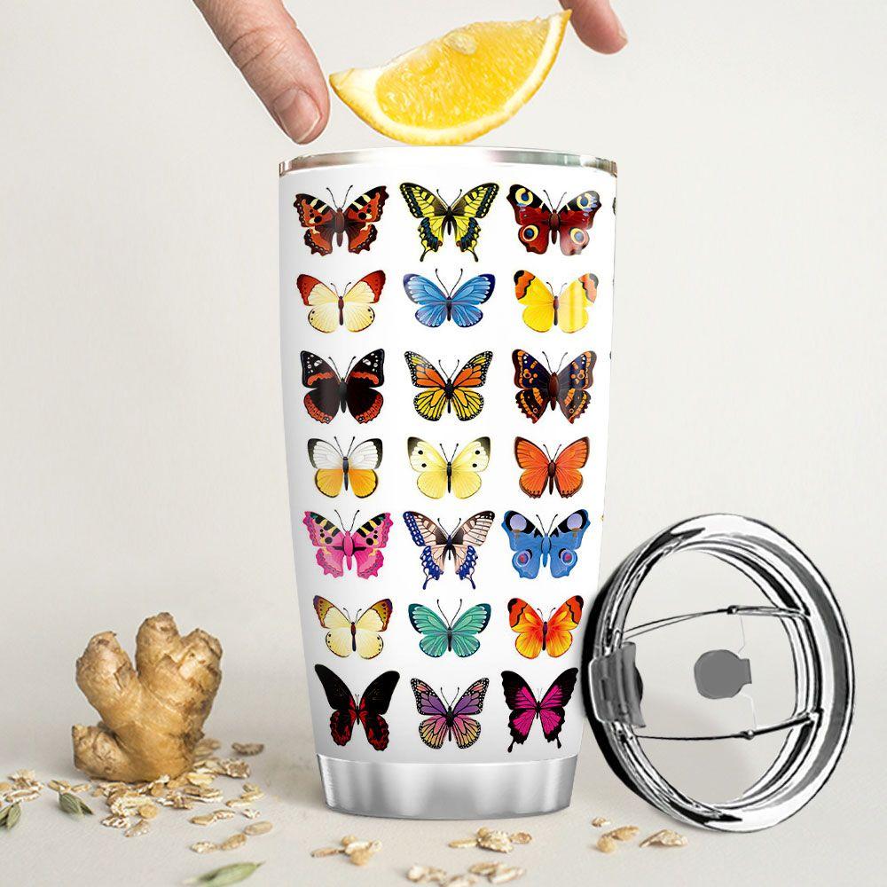 Summer Butterflies Personalized Stainless Steel Tumbler summer butterflies personalized stainless steel tumbler 8583