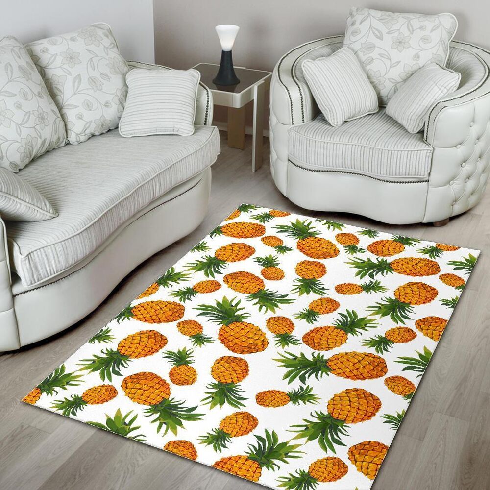 Summer Pineapple Pattern Print Area Rug Floor Decor summer pineapple pattern print area rug floor decor 1488