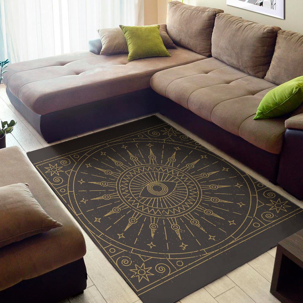 sun all seeing eye print area rug floor decor 3380