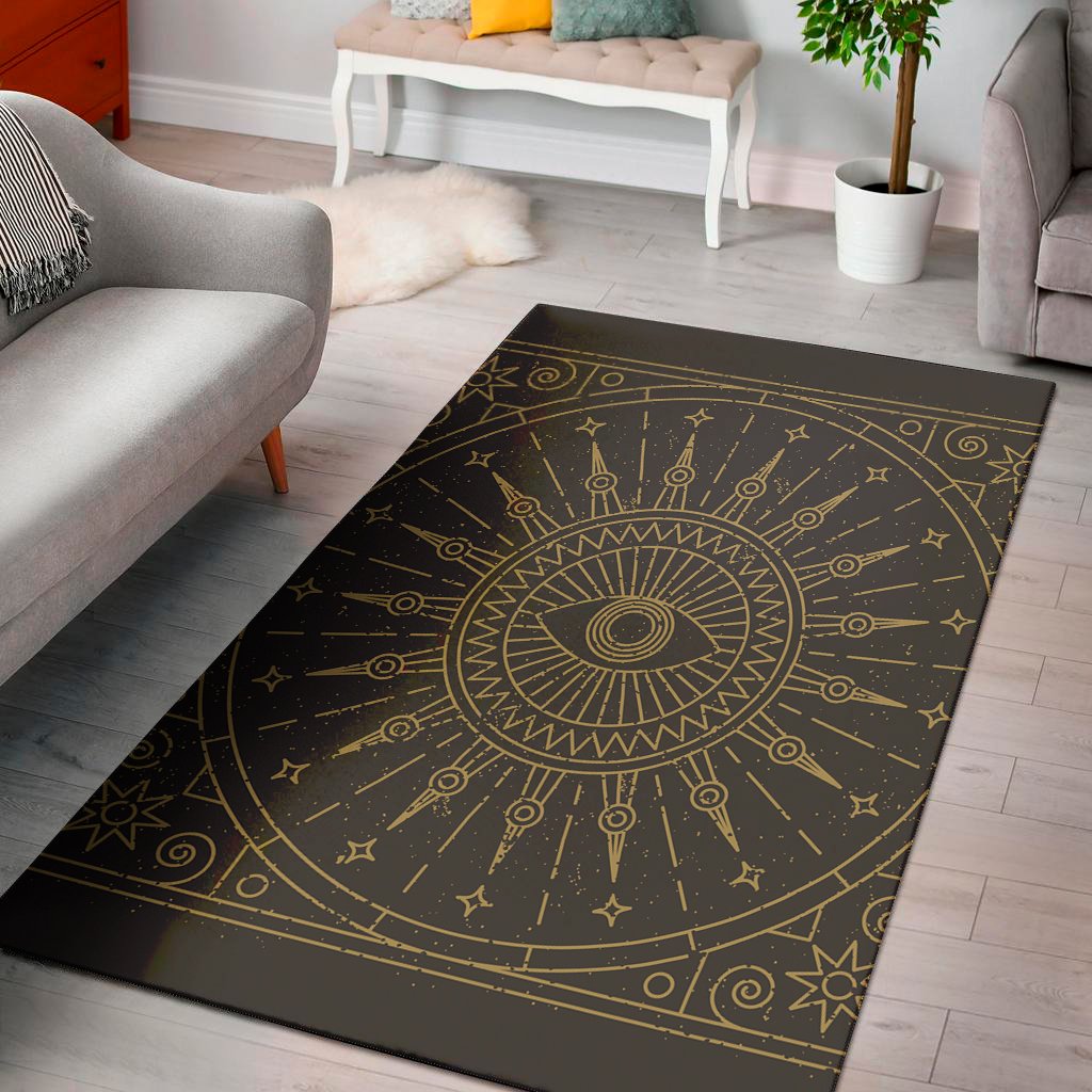 sun all seeing eye print area rug floor decor 4259