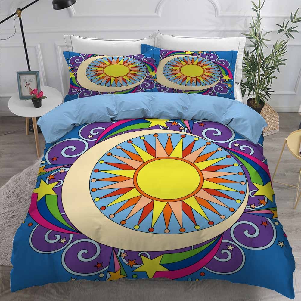 sun and moon mandala printed bedding set bedroom decor 1462