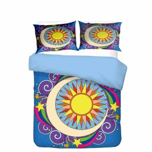 sun and moon mandala printed bedding set bedroom decor 1760