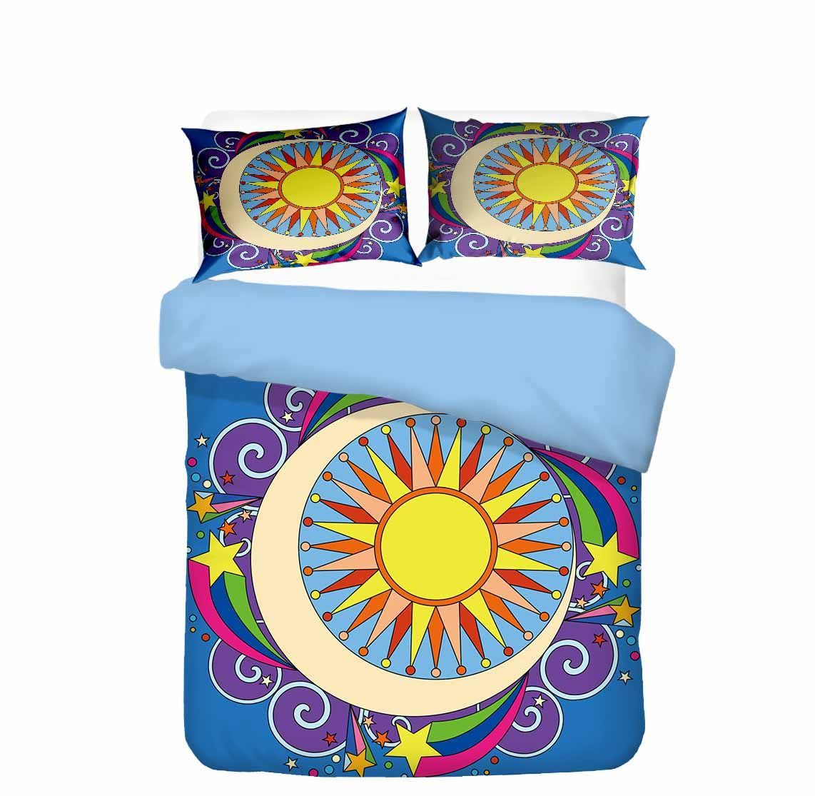 sun and moon mandala printed bedding set bedroom decor 1760