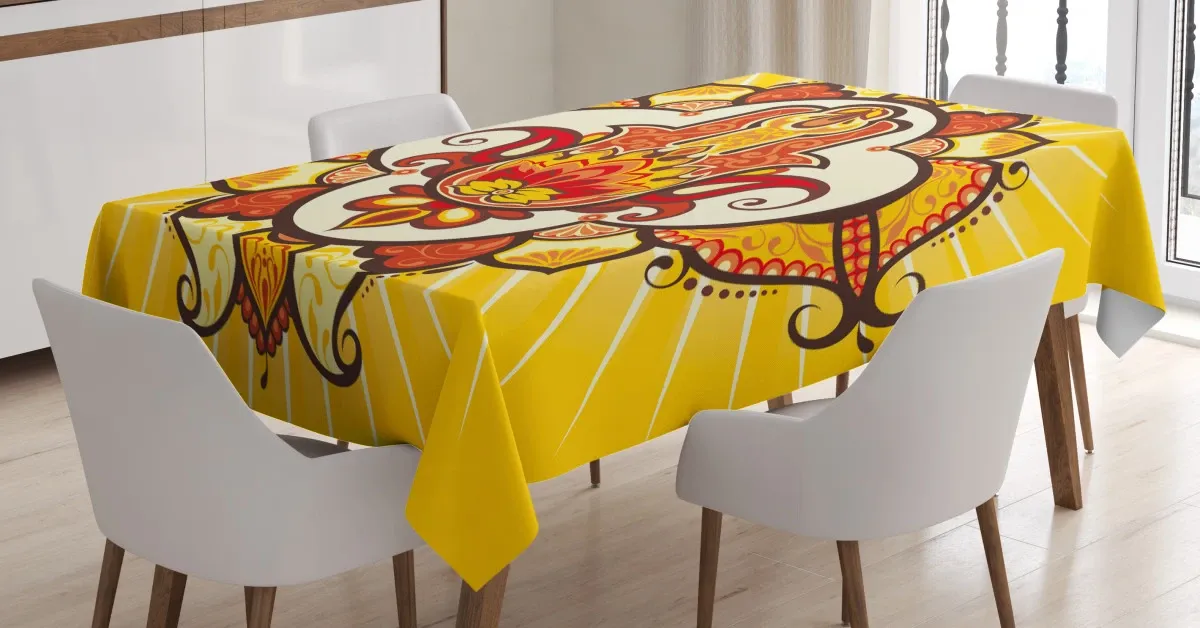 sun aura energy 3d printed tablecloth table decor 5566