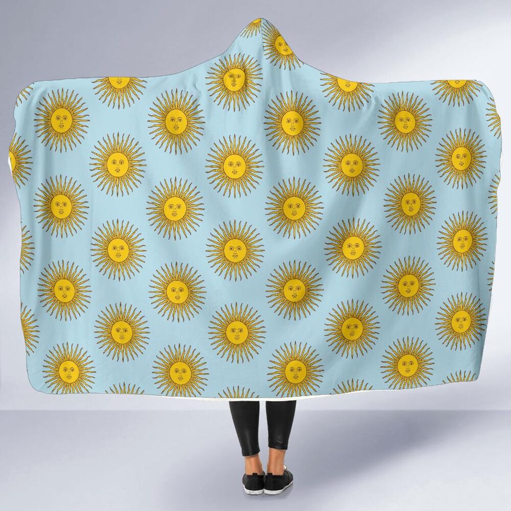 Sun Print Pattern Hooded Blanket Cloak Blanket sun print pattern hooded blanket cloak blanket 8289