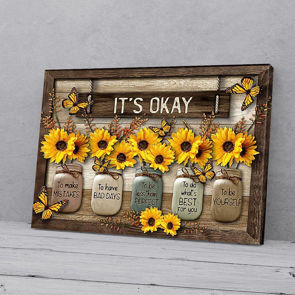 Sunflower Butterfly Canvas Prints - Wall Art Decor sunflower butterfly canvas prints wall art decor 4316