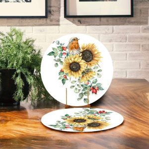 sunflower floral nice ornamental printed table runner 1351