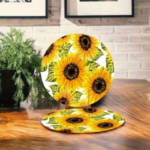sunflower floral nice ornamental printed table runner 8861