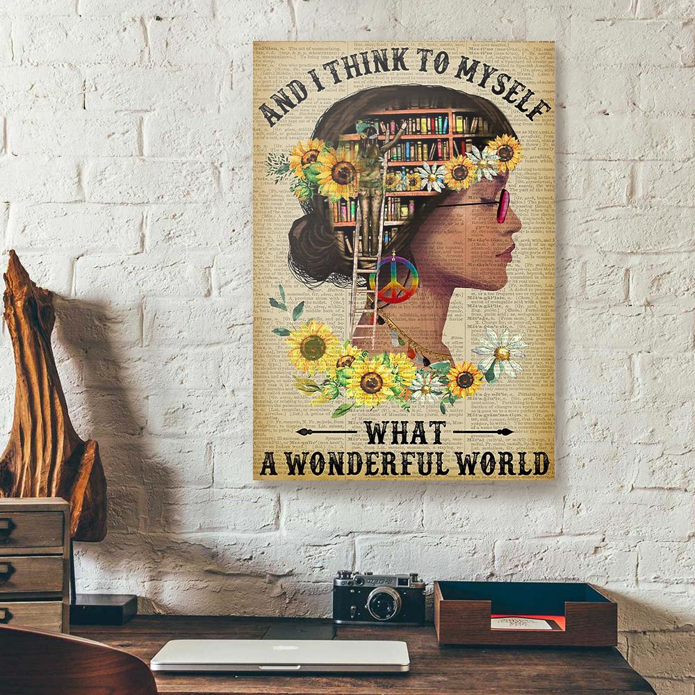 sunflower hippie canvas prints wall art decor 7629