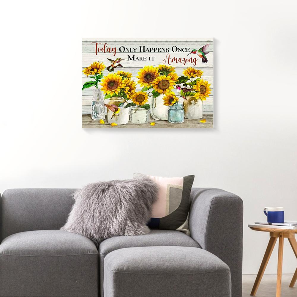 Sunflower Hummingbird Canvas Prints - Wall Art Decor sunflower hummingbird canvas prints wall art decor 7028