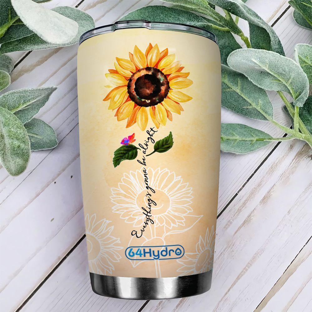 Sunflower Personalized Stainless Steel Tumbler sunflower personalized stainless steel tumbler 6020
