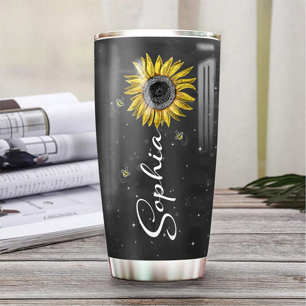 Sunflower Personalized Stainless Steel Tumbler sunflower personalized stainless steel tumbler 7498