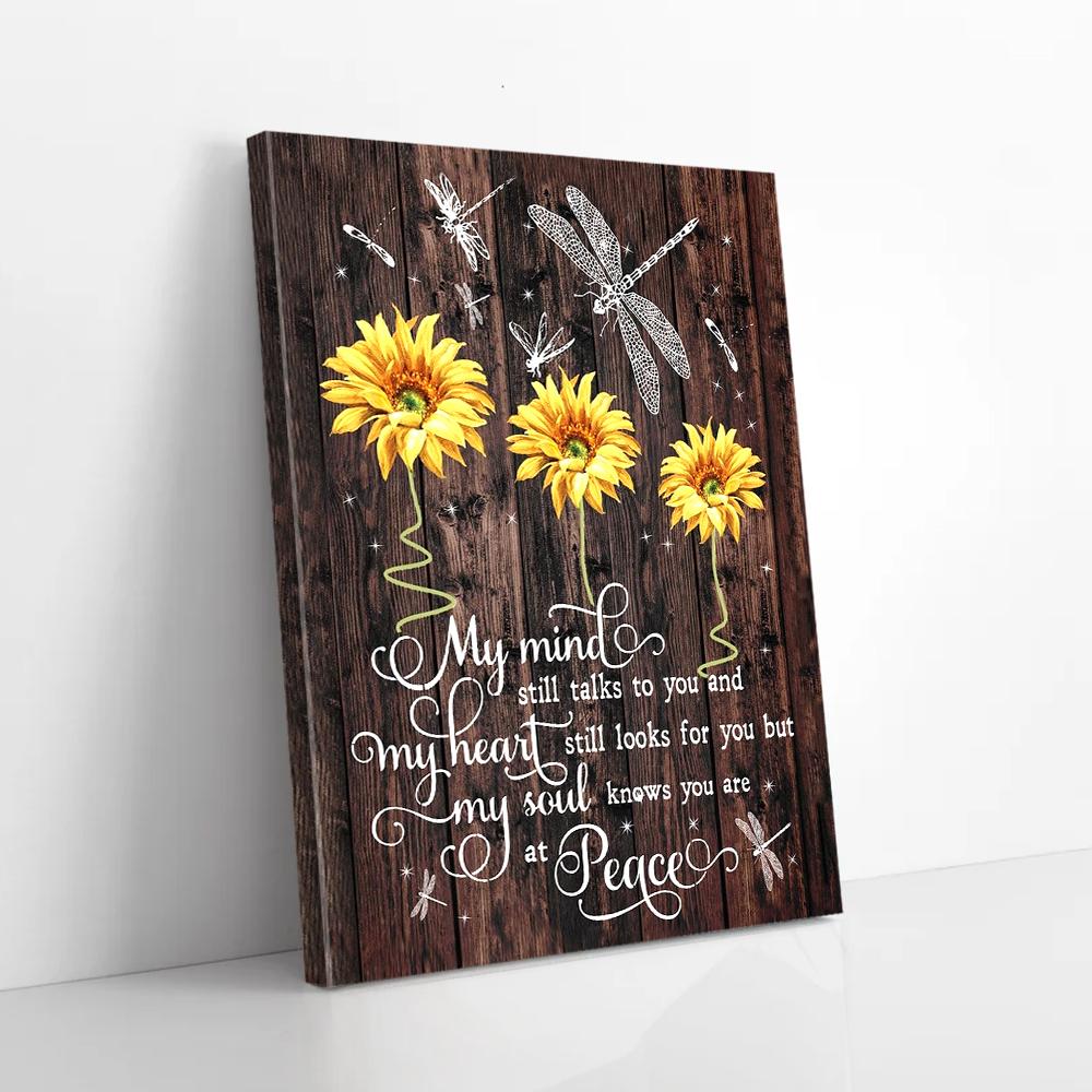 sunflowers dragonfly canvas prints wall art decor 3003