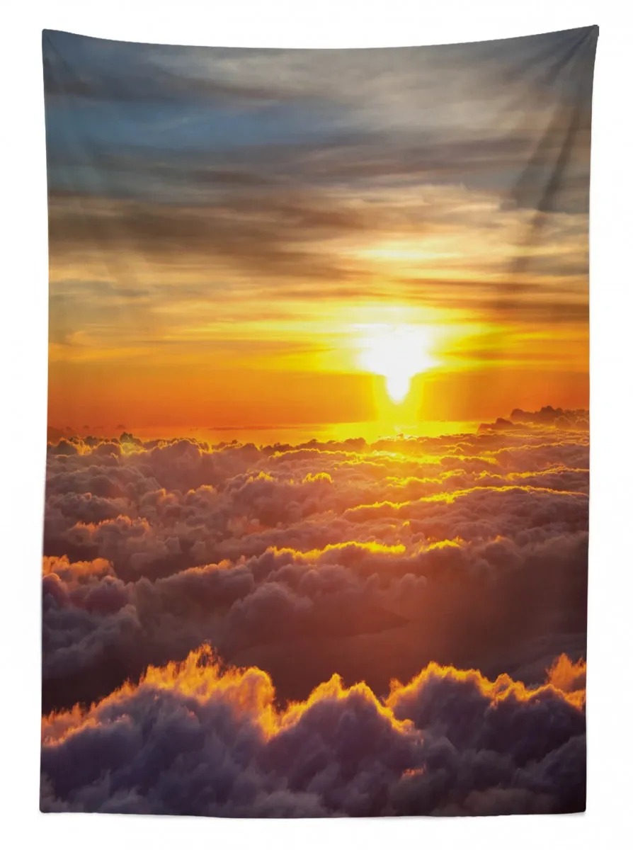 sunset scene on clouds 3d printed tablecloth table decor 6905