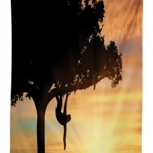 sunset view exotic fauna 3d printed tablecloth table decor 6654
